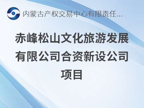 赤峰松山文化旅游发展有限公司拟公开选择投资方合资新设公司项目