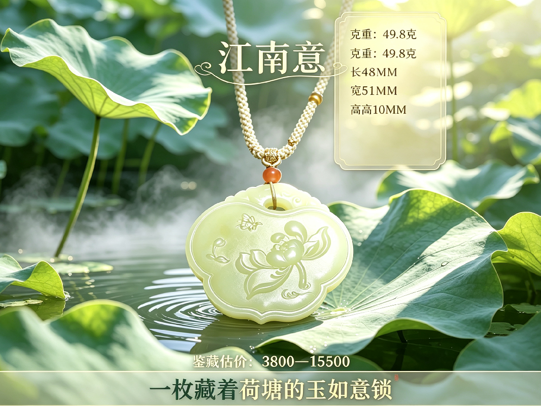 [苏州市]江南意｜一枚藏着荷塘的玉如意平安锁