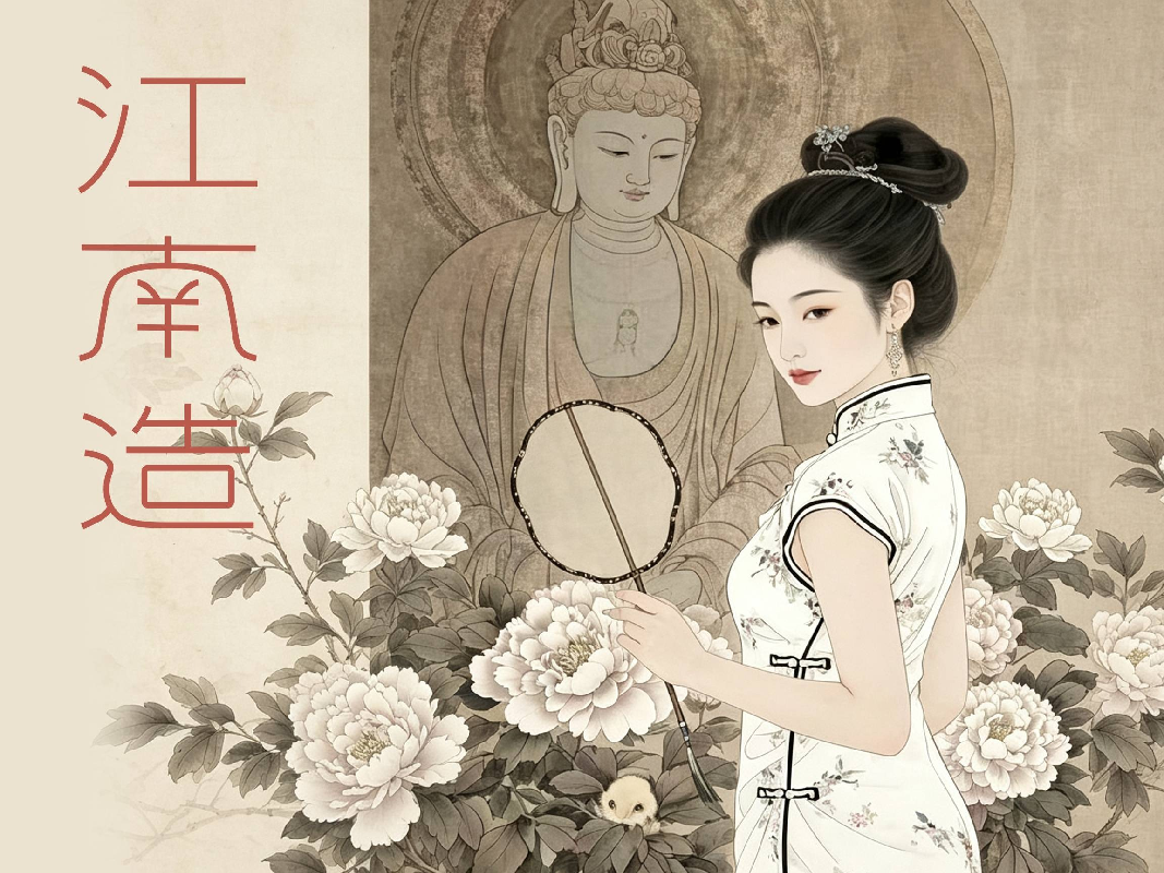 江南意｜一枚藏着荷塘的玉如意平安锁