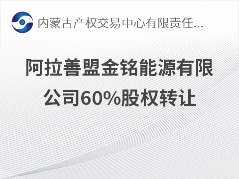 阿拉善盟金铭能源有限公司60%股权转让