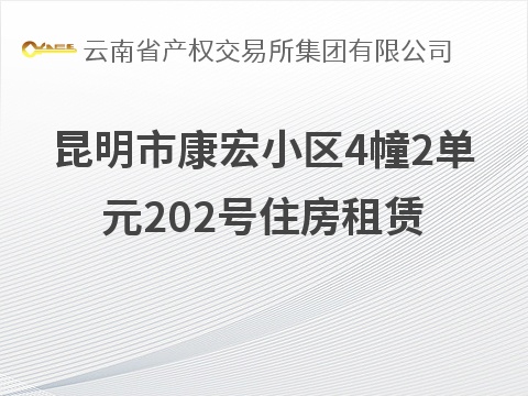 昆明市康宏小区4幢2单元202号住房租赁(国资监测编号GR2026YN1000864)