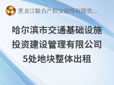 [哈尔滨市]哈尔滨市交通基础设施投资建设管理有限公司5处地块整体出租交易公告