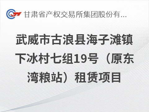 甘肃省武威市古浪县海子滩镇下冰村七组19号（原东湾粮站）租赁公告(国资监测编号GR2026GS1001434)