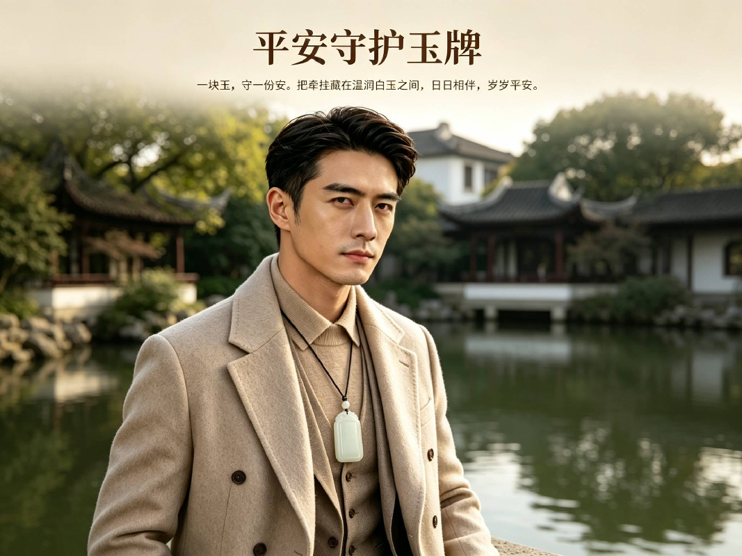 【和田白玉平安守护牌】