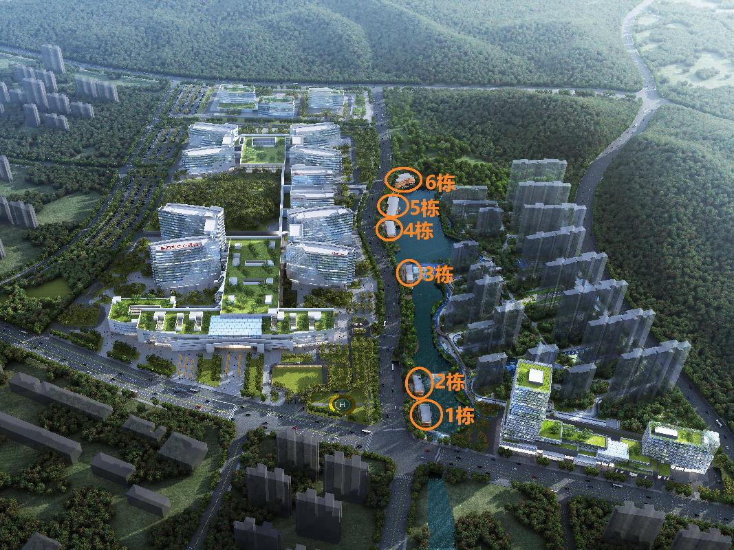 岳阳市中心医院配套商业1#、5#、6#商业楼分层出租及2#商业楼整体出租
