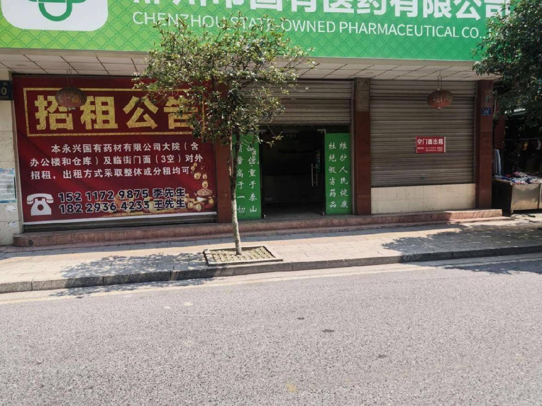 位于永兴县便江镇县正街480号的永兴国有药材有限公司7套房产出租