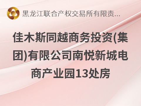 [佳木斯市]佳木斯同越商务投资(集团)有限公司南悦新城电商产业园13处房产分别出租交易公告