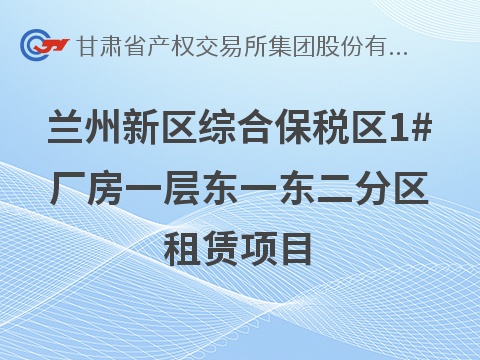 兰州新区综合保税区1#厂房一层东一东二分区租赁公告(国资监测编号GR2026GS1001610)