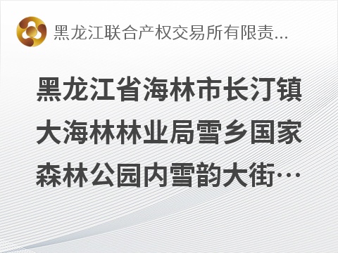 黑龙江省海林市长汀镇大海林林业局雪乡国家森林公园内雪韵大街东19号商服、雪韵大街西22号商服两处商服分别出租交易公告