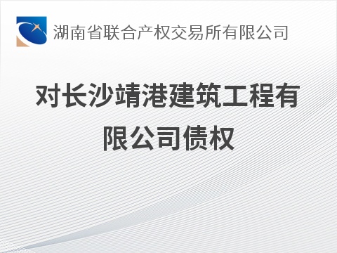 对长沙靖港建筑工程有限公司债权(国资监测编号GR2026HN1003851)