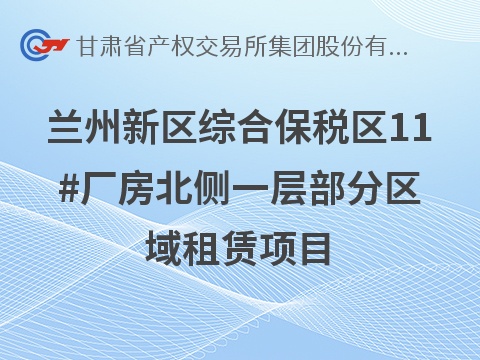 兰州新区综合保税区11#厂房北侧一层部分区域租赁公告(国资监测编号GR2026GS1001875)