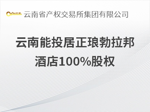云南能投居正琅勃拉邦酒店100%股权