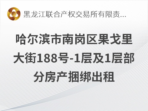 [哈尔滨市]哈尔滨市南岗区果戈里大街188号-1层及1层部分房产捆绑出租交易公告