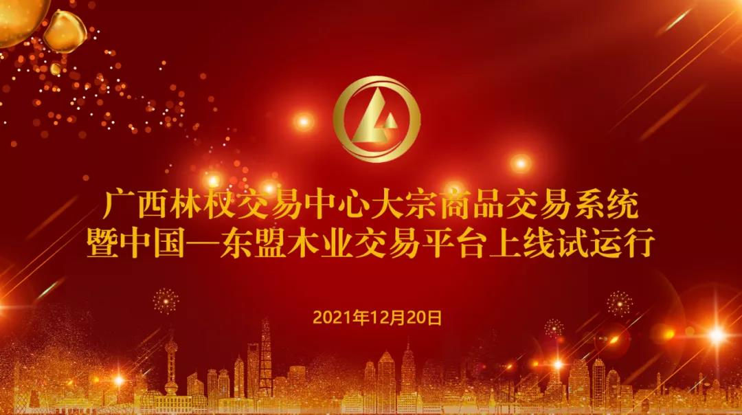 广西林权交易中心大宗商品交易系统暨中国—东盟木业交易平台上线试运行中国—东盟林业大宗商品交易未来可期